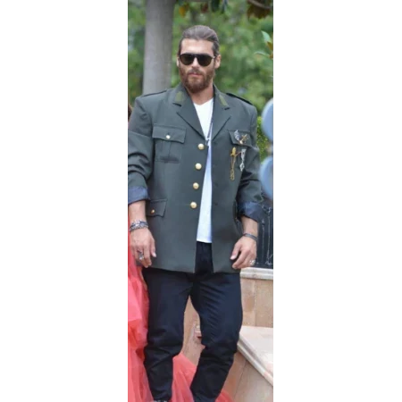 Erkenci Kus Can Yaman Wool Coat