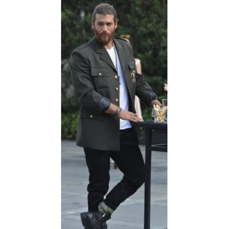 Erkenci Kus Can Yaman Wool Coat