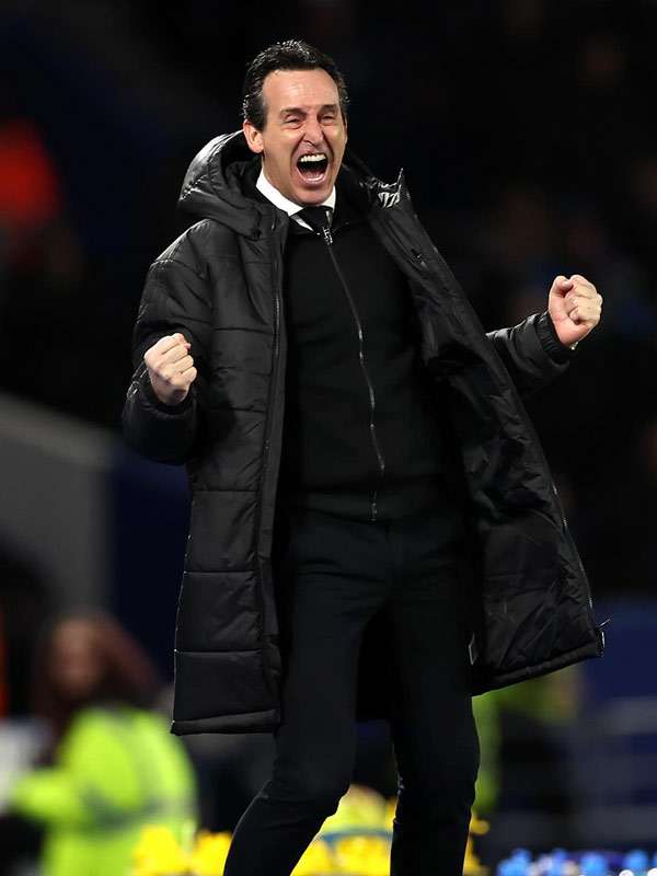 Unai Emery Black Puffer Coat