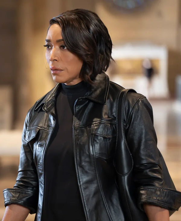 9-1-1 S08 Angela Bassett Black Leather Jacket