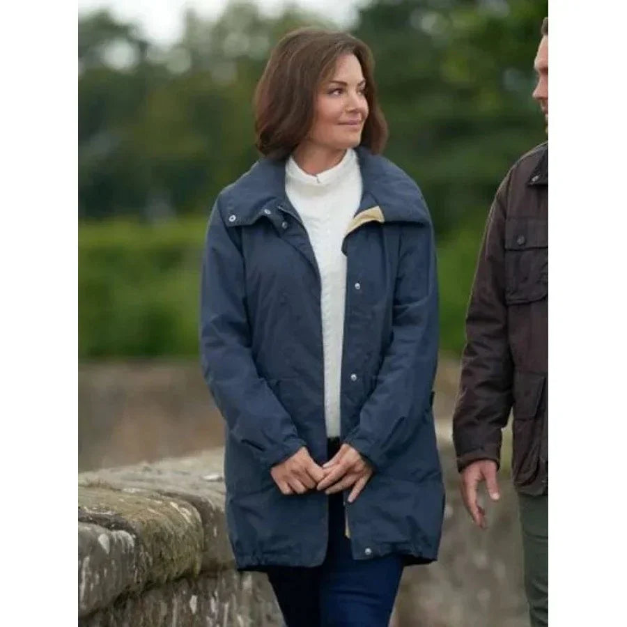 Erica Durance A Scottish Love Scheme Blue Jacket
