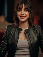 Melissa Barrera Abigail Black Leather Jacket