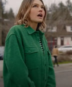 Buy Aimee Teegarden Aimee Teegarden 2024 Green Wool Jacket For Women