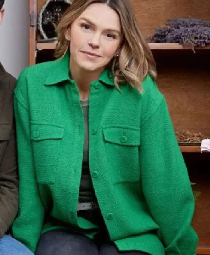Buy Aimee Teegarden Aimee Teegarden 2024 Green Wool Jacket