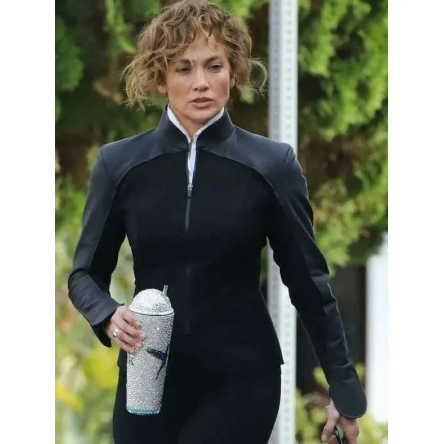 Atlas 2024 Jennifer Lopez Black Jacket