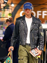 Jacob Elordi Avirex Black Leather Jacket
