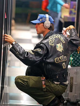 Jacob Elordi Avirex Black Leather Jacket