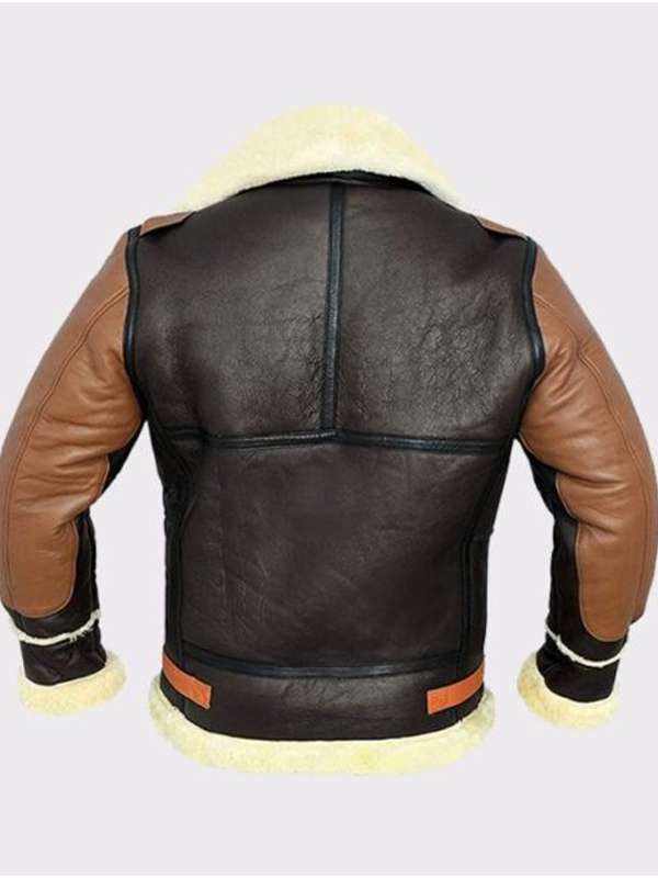 Men Aviator Shearling Sheepskin Leather Jacket