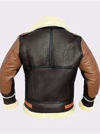 Men Aviator Shearling Sheepskin Leather Jacket