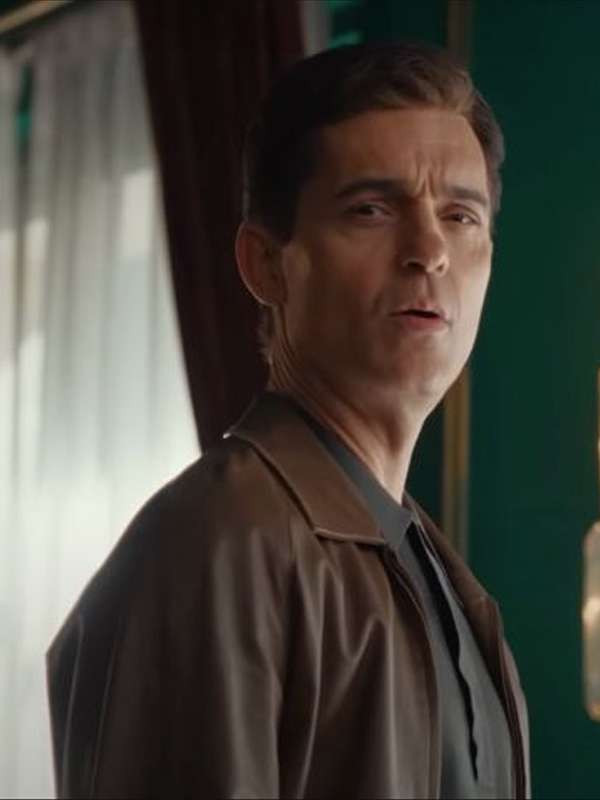 Berlin 2023 Pedro Alonso Brown Leather Jacket