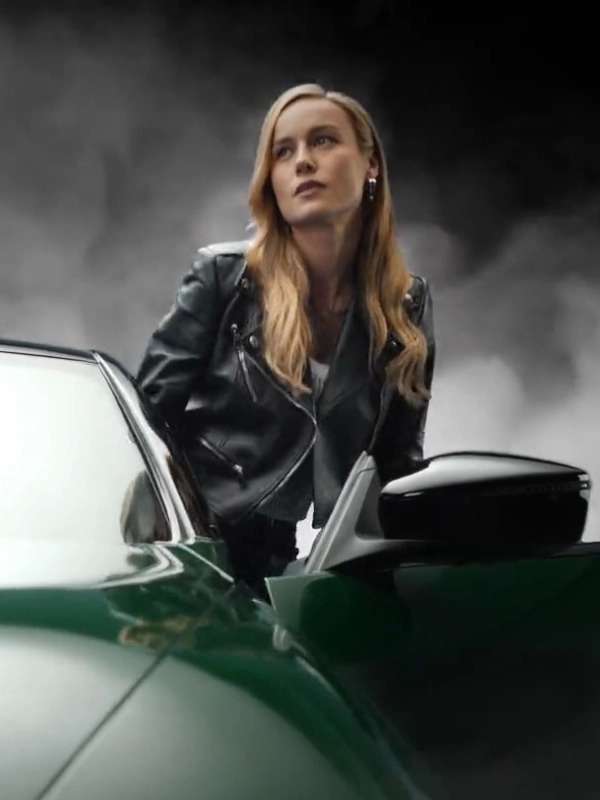 Brie Larson Fast X Black Leather Jacket