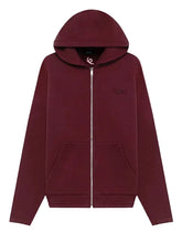 A maroon zip-up hoodie with a black embroidered 'ALTRY' logo on the left chest, displayed on a neutral light gray background.