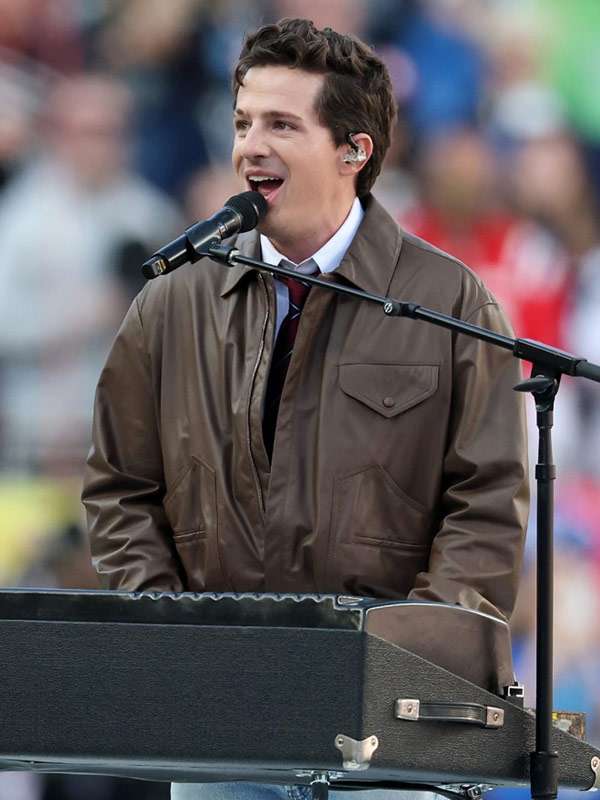 Super Bowl 60 Charlie Puth Anthem Leather Jacket