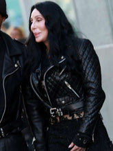 Cher The Bikeriders 2024 Black Leather Jacket