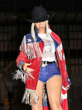 Beyonce American Flag Fringe Jacket
