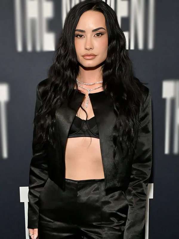 Demi Lovato The Moment Premiere Cropped Jacket