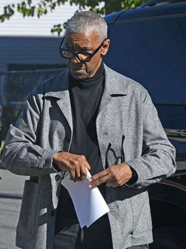 Denzel Washington Here Comes the Flood Grey Wool Jacket
