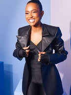 Karrueche Tran Divinity 2023 Black Leather Coat