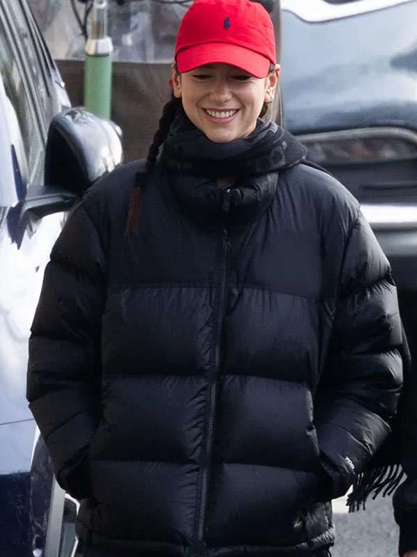 Dua Lipa Black Puffer Jacket