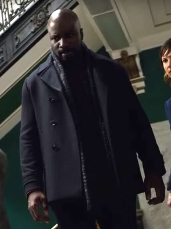 Evil Mike Colter Black Wool Coat