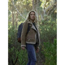 Eve Harris La Brea S02 Shearling Brown Leather Jacket
