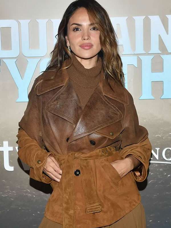 Eiza Gonzalez Fountain of Youth Brown Leather Jacket