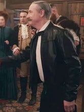 Elias Woodstone Ghosts S04 Black Leather Jacket