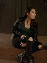 Cynthia Salazar Go Chase Yourself Black Leather Jacket
