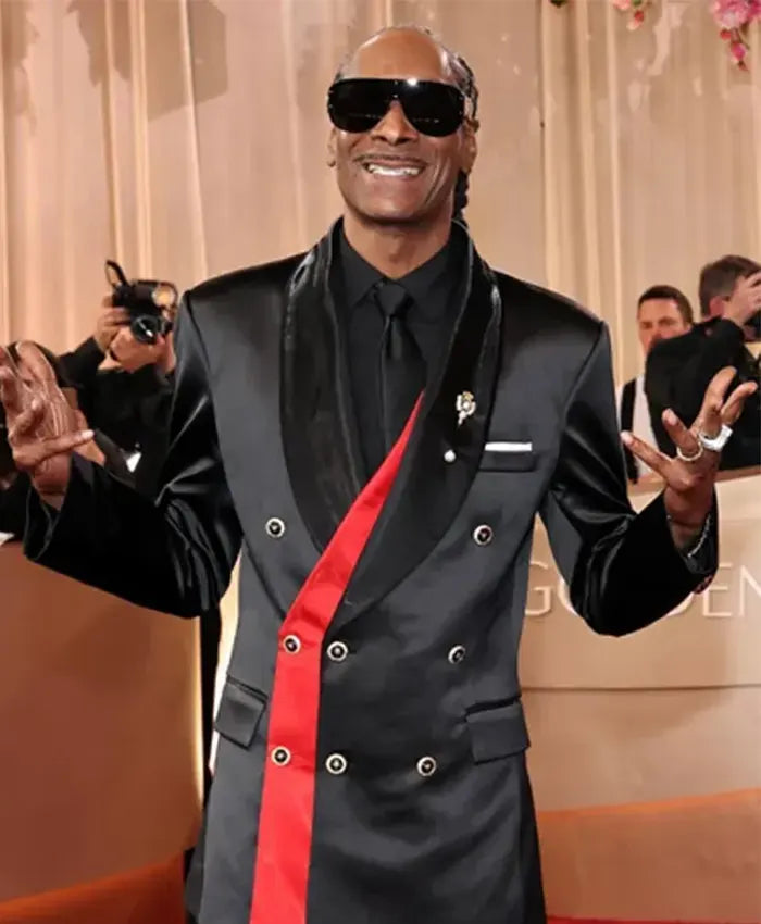 Snoop Dogg 2026 Golden Globe Awards Black Suiting Fabric Suit