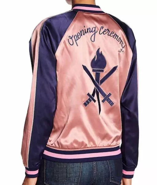 Grown-ish Zoey Johnson Pink Bomber Jacket