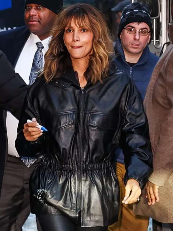 Halle Berry Crime 101 Black Leather Jacket
