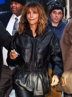 Halle Berry Crime 101 Black Leather Jacket