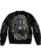 Halloween Witch Black Bomber Jacket