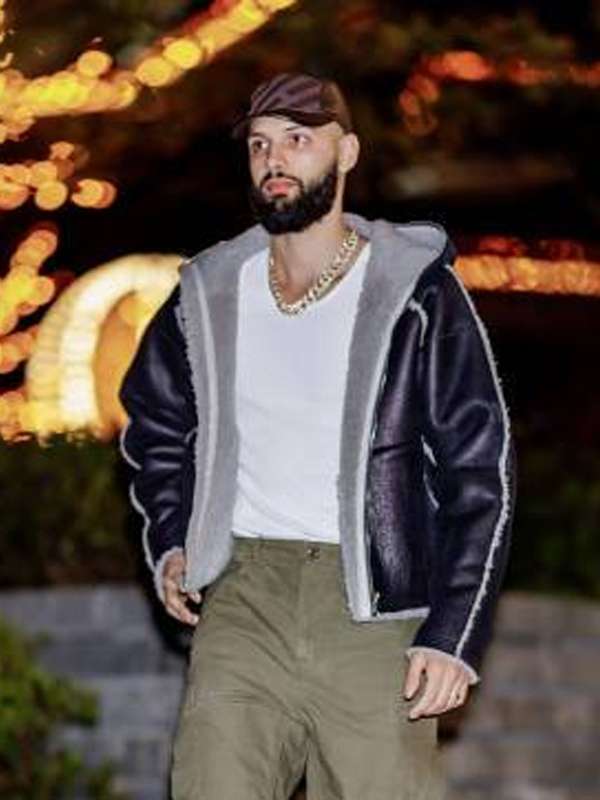 Evan Fournier Hudson Yards Black Leather Jacket