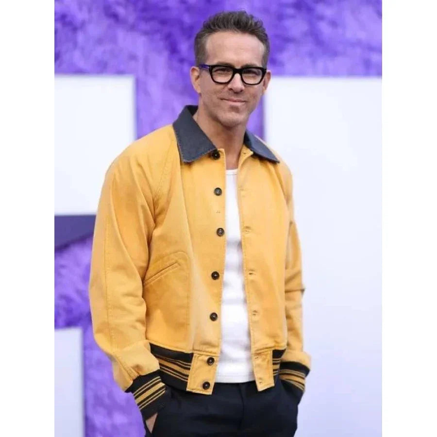If 2024 Ryan Reynolds Yellow Leather Jacket