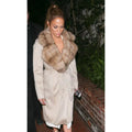 Jennifer Lopez Fur Collar Coat
