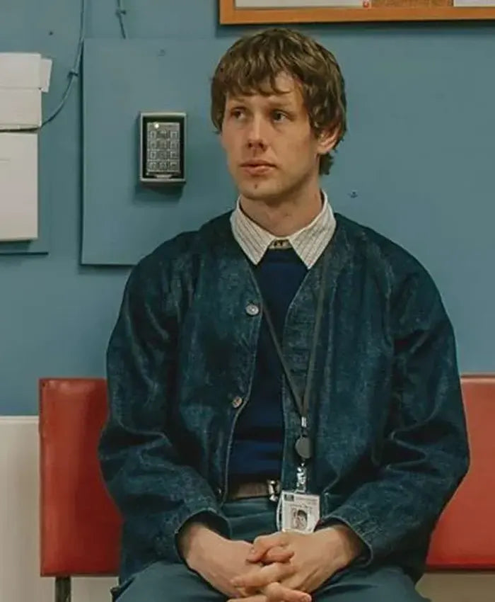 Josh Finan Waiting for the Out 2026 Blue Denim Jacket Collarless Casual Men’s Coat