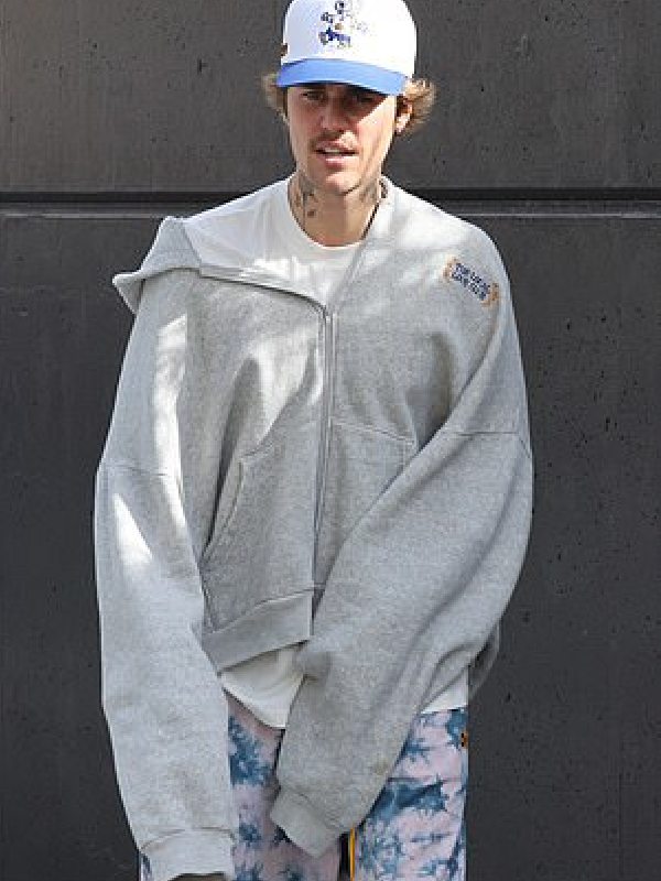 Justin Bieber Baggy Grey Hoodie