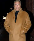 Kevin Costner Brown Wool Coat