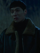 Um Tae-Seong The Trunk Black Shearling Leather Jacket