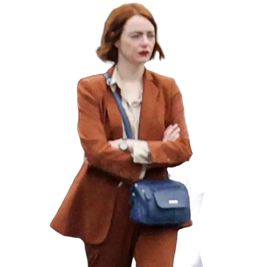 Kinds Of Kindness Emma Stone Brown Suit
