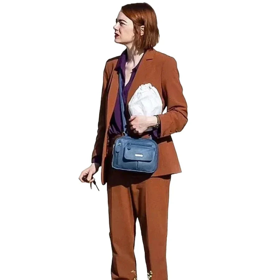 Kinds Of Kindness Emma Stone Brown Suit