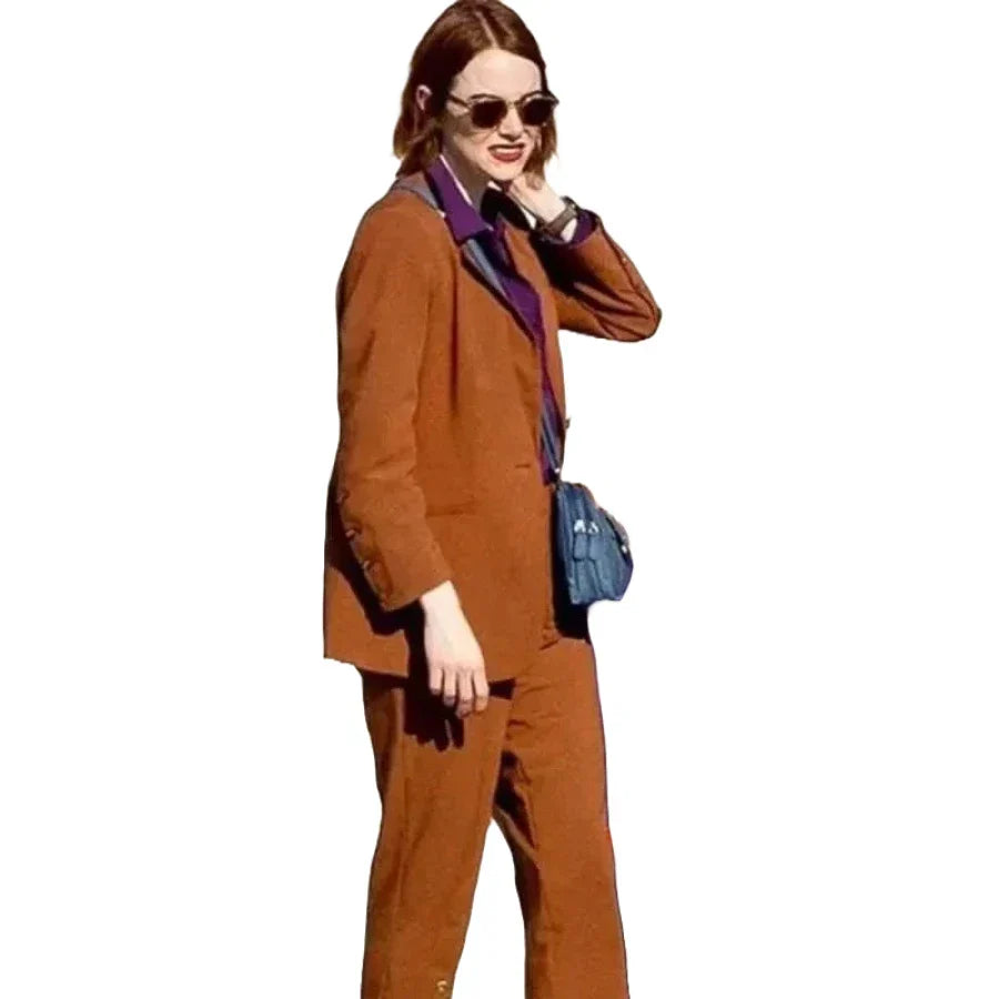 Kinds Of Kindness Emma Stone Brown Suit