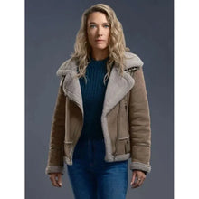 Eve Harris La Brea S02 Shearling Brown Leather Jacket