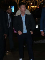 Barry Keoghan Masters of the Air Premiere Shearling Jacket