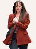 Dakota Johnson Materialists Red Blazer