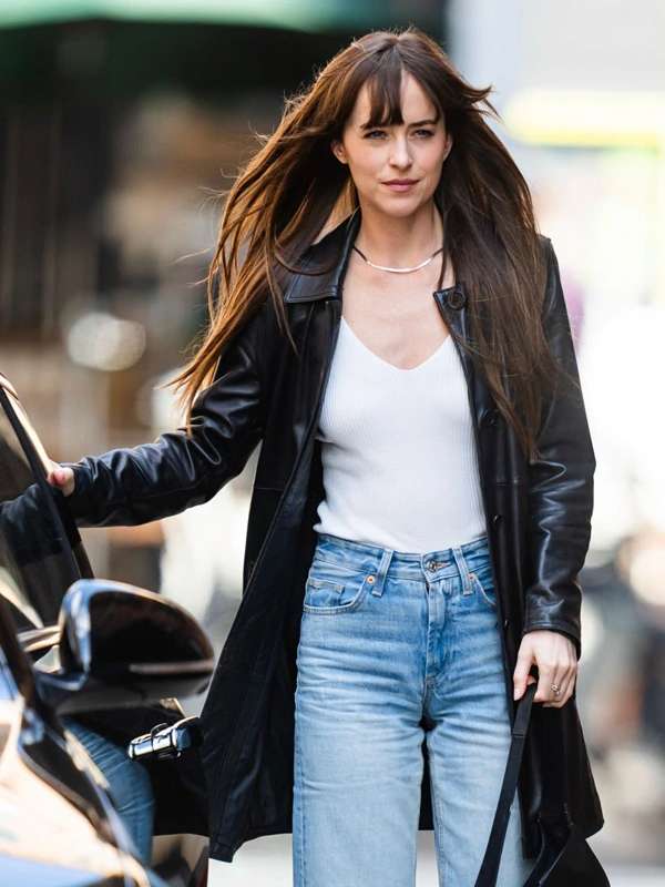 Dakota Johnson Materialists Black Leather Jacket