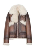 Men’s Brown Aviator Leather Jacket