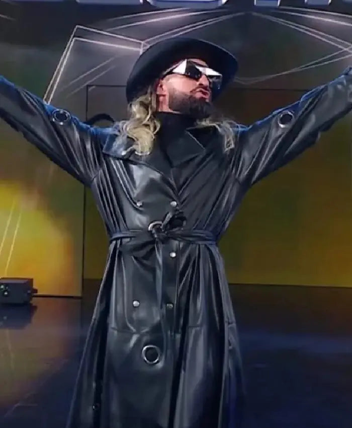 Seth Rollins Monday Night RAW 2025 Black Trench Coat
