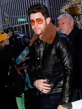 Nick Jonas Shearling Leather Jacket